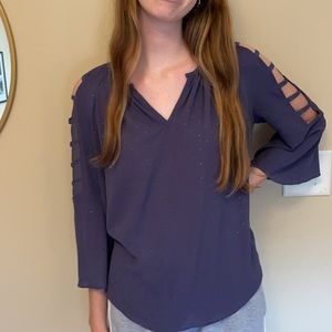 Jennifer Lopez Blouse cute cut out Sleeves